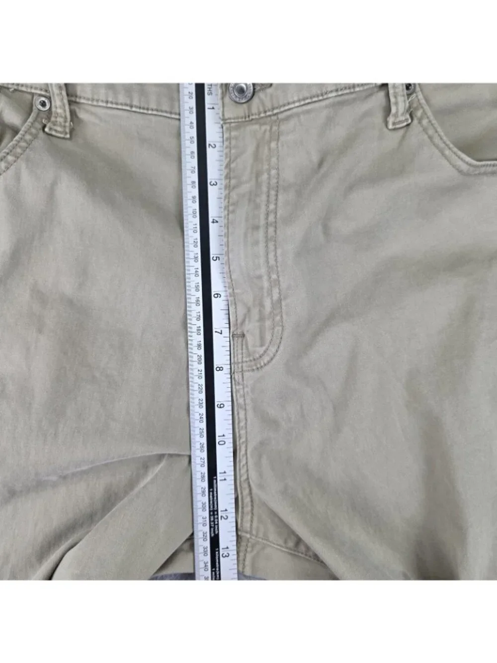Lucky Brand 223 Straight Pants Mens 42x32 Beige Chino Stretch Casual Cotton